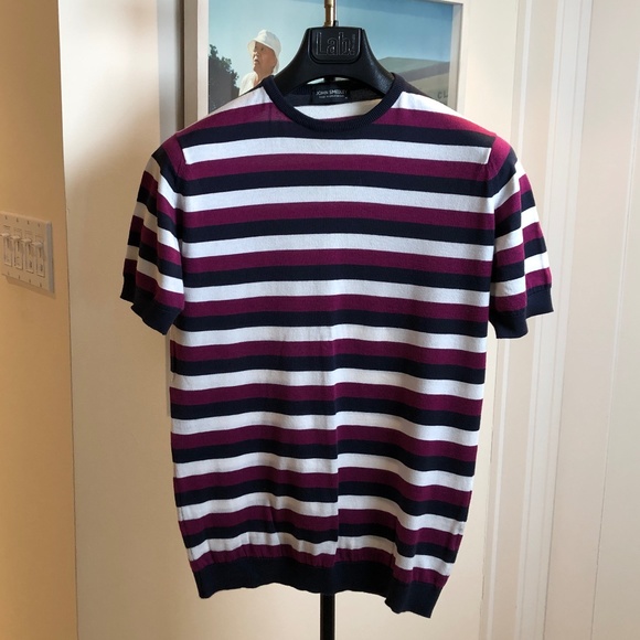 John Smedley Men's Sea Island Cotton Knit T-Shirt - Medium - Picture 1 of 3